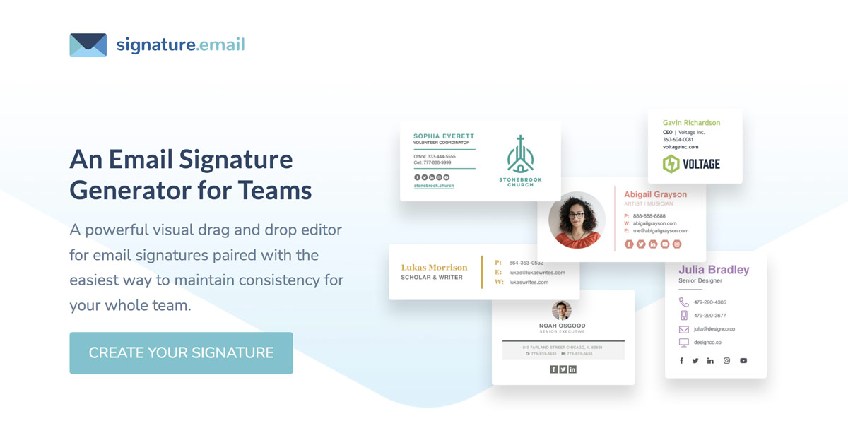 Powerful Email Signature Teams - signature.email